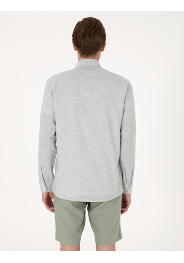 Pierre Cardin Erkek Yeşil Gömlek Desenli 50307101-vr054 Yeşil