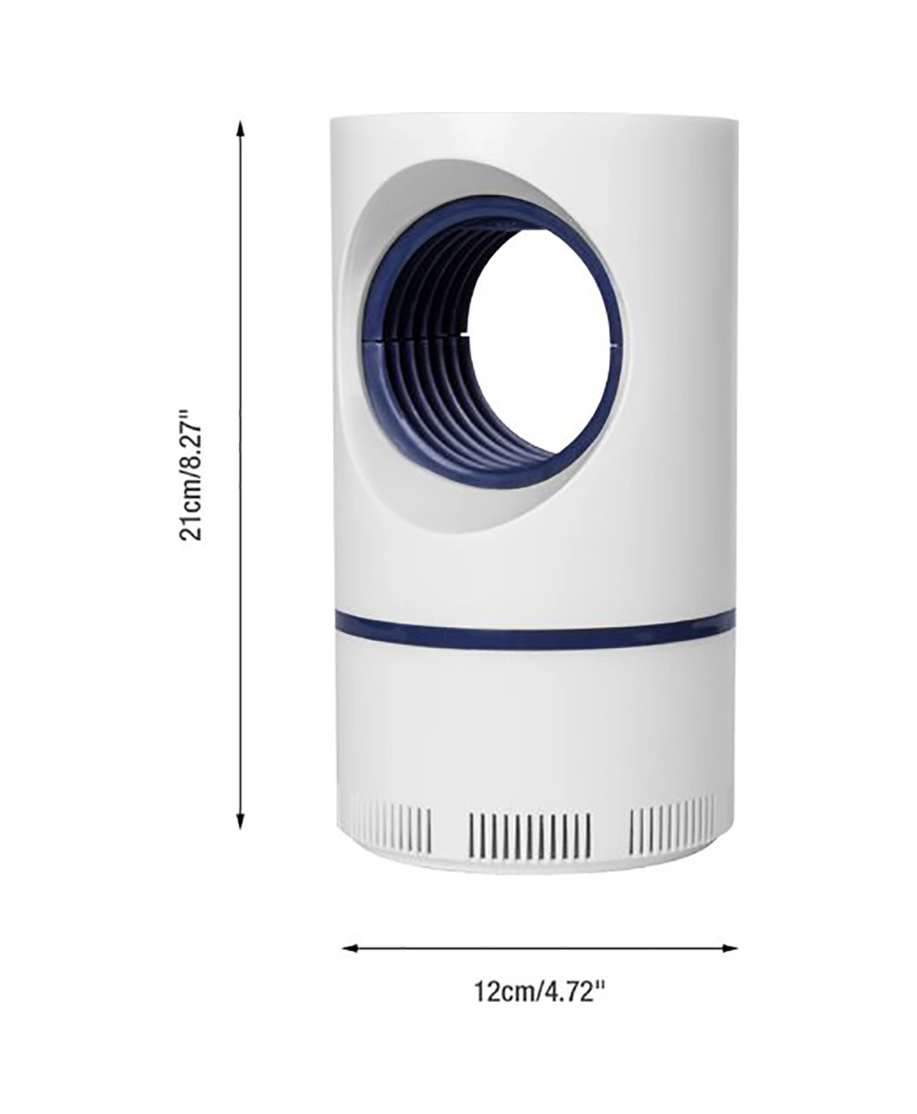 Kosona Ev İçi Fiziksel Musluk Yok 360 Derece Emici Fanlı Usb Led Mus Oratıcı Lambası - Büyük Göz Fildişi Beyazı