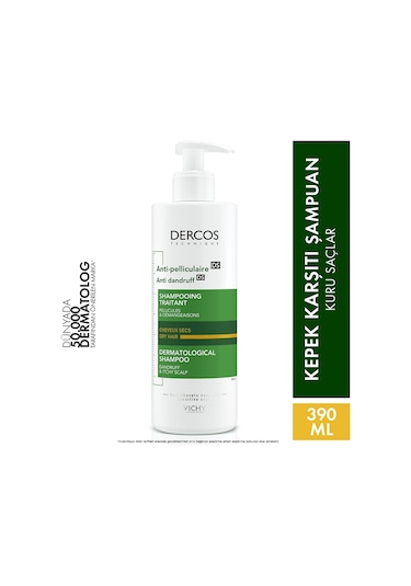 Vichy Dercos Anti-Dandruff Kuru Saçlar İçin Kepek Karşıtı Şampuan 390 ML