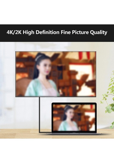 Mufunye Usb Type-c'den Hdmı'ye 4k Uyumlu 2 Metre Dönüştürücü Kablo, İnce Tasarım, Çift Yönlü Takma