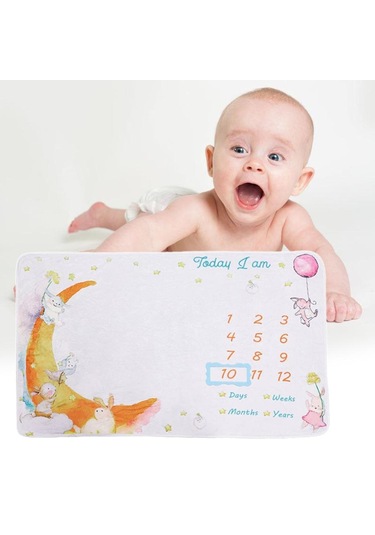 Suntek Bebek Milestone Aylık Battaniye Çok Renkli