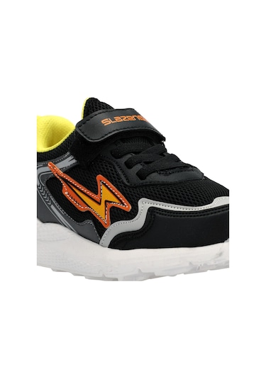 Slazenger KAORU KTN Çocuk Cırt Cırtlı Siyah / Beyaz Günlük Spor Ayakkabısı