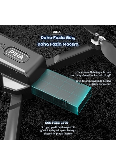 S65 Free Lıte 2 Batarya, 30 Dakika Uçuş, 1080p Çift Esc Kamera, Fırçasız Motorlu Drone/app Kontrlü/siyah