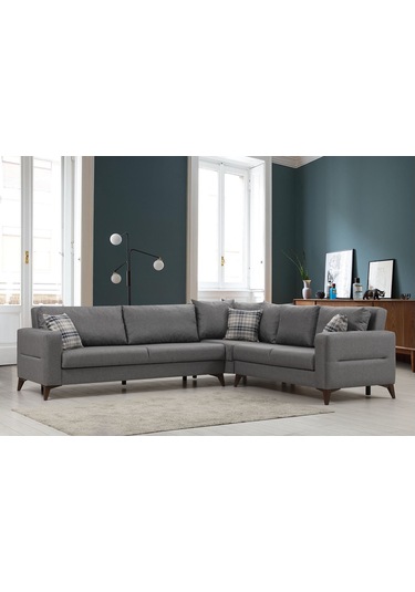 Kristal 3+köşe+2 Köşe Takımı Koyu Gri