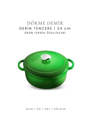 Voeux 24 Cm Derin Tencere - Yeşil