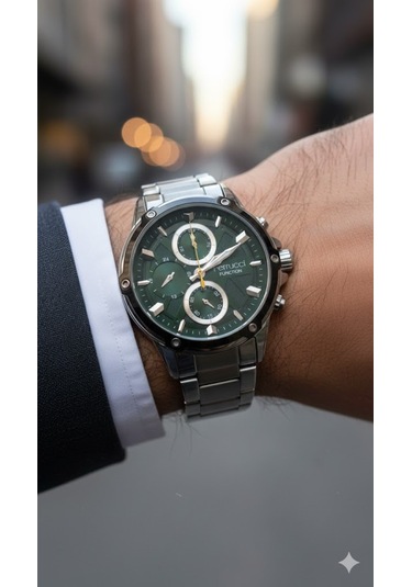 Ferrucci Erkek Kol Saati Gümüş Renk, Yeşil Kadran - Fcf03446m.01, 2 Yıl Garantili Gümüş Ferrucci Erkek Kol Saati Gümüş Renk, Yeşil Kadran - Fcf03446m.01, 2 Yıl Garantili Gümüş