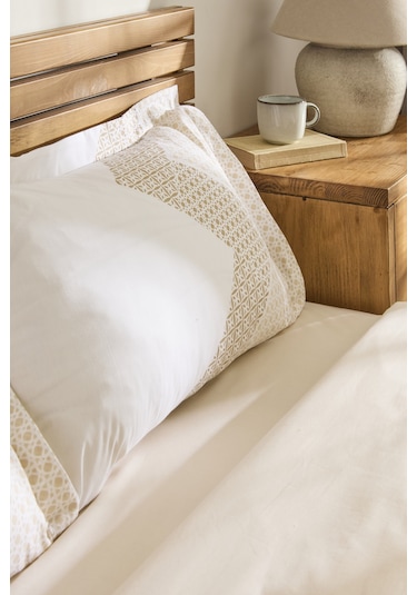 Kaşmir Home Flavo %100 Pamuk Çift Kişilik Nevresim Takımı Bej Bej