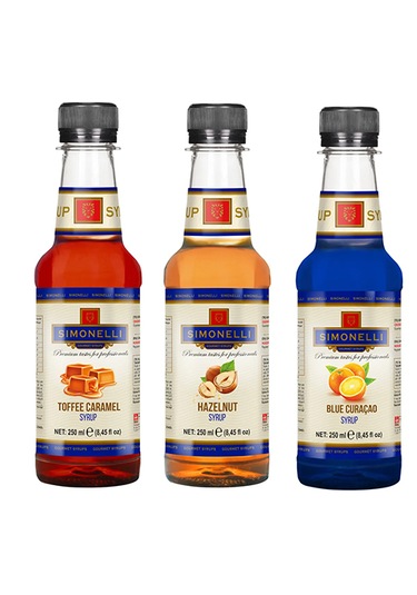 Simonelli Toffee Karamel + Fındık + Turunç Kahve Kokteyl Şurup 3 x 250 ML