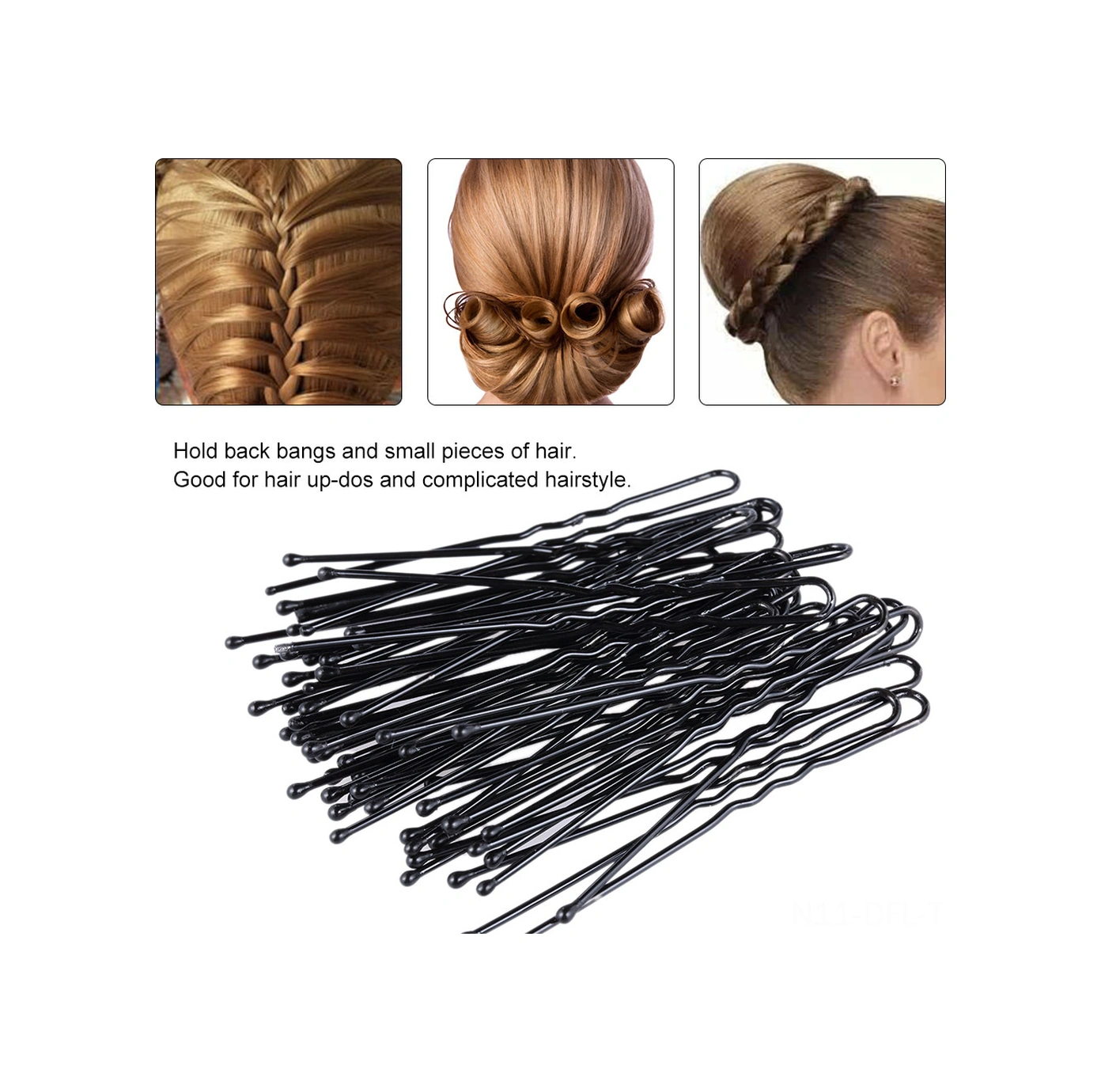 Dofolink 300 Adet Siyah Büyük Boy Çelik U Şekilli Saç Klipsi - Saç Tutucu, Saç Stili Ve Banglar İçin Dayanıklı, Kaymaz Tasarım Çok Renkli