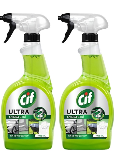 Cif Ultra Anında Etki Kir ve Yağ Çözücü 2 x 1025 ML