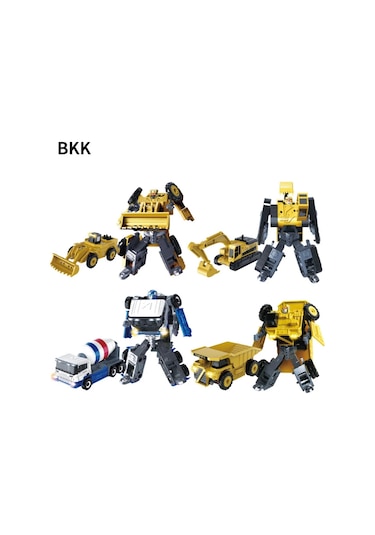 B-bkk Alaşım Deformasyon Mühendislik Aracı Robot Tren Araba Ekskavatör Buldozer Çocuk Oyuncak