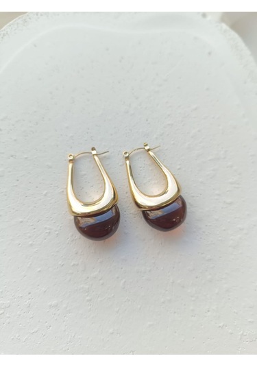 Sarkıt Koyu Kahverengi Küpe Kahverengi