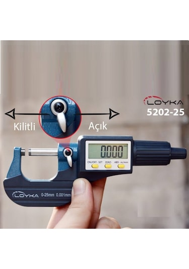 Loyka 5202-25 Dijital Hassas Mikrometre (0-25Mm)