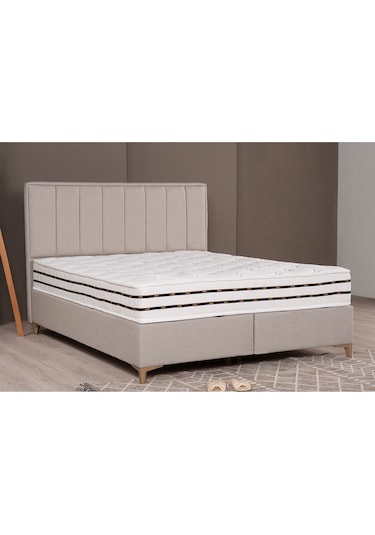 Kilim Mobilya Comfort Lüks Sleepy Baza Başlık Ve Yatak Seti 150 x 200 Bej