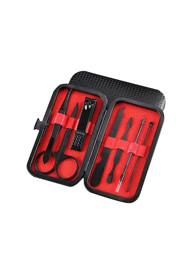 Geeksen Profesyonel Seyahat Tırnak Bakım Seti - Deri Kılıflı Paslanmaz Çelik Manikür Pedikür Takımı