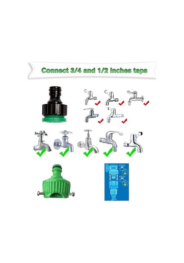 Didadodo Mihaly 25 Ft Genişletilebilir Bahçe Hortumu Açık Hava Su Bağlantısı