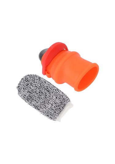 Maiyame Bahçe Hasat Ve Budama Bıçağı - Paslanmaz Çelik Bıçaklı Silikon Parmak Korumalı Parmak Bıçağı 1 Adet Bıçak + 1 Adet Korumalı Parmaklık