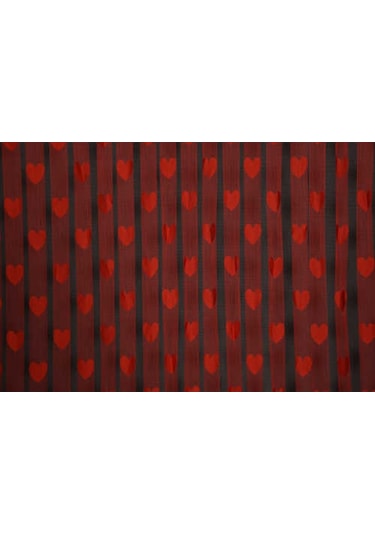 Kalpli Model Kırmızı Renk Ip Perde Hazır Ip Perde 300x270