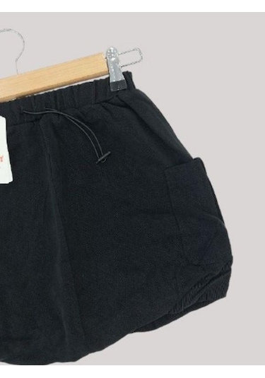 Kız Çocuk Tencel Kumaş Balon Etek-13671 Siyah