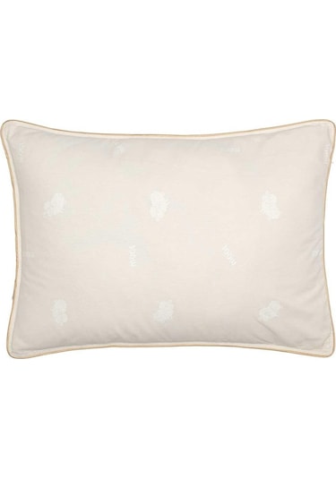 %100 Doğal Yün Saten Biyeli Yastık Beyaz-50X70Cm