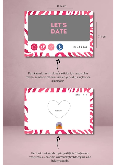 Let's Date Çiftler İçin 35 Kazı Kazan Kartı