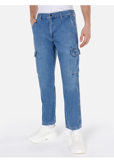 Colins 162 Blair Kargo Kesim Orta Bel Düz Paça Mavi Erkek Pantolon Cl1068707 001 Colins 162 Blair Kargo Kesim Orta Bel Düz Paça Mavi Erkek Pantolon Cl1068707 001