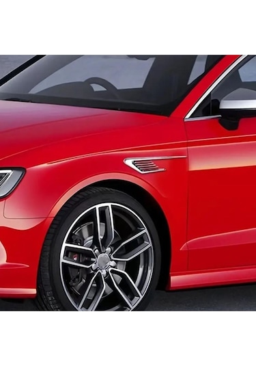 Araç Ventil Çamurluk Üstü Izgara Süsü Çamurluk Ventili 30 Cm 2 Parça Bantlı Nikelaj Yapıştırma