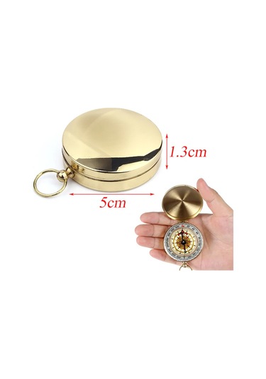 Moveevo Klasik Bakır Kasa Taşınabilir Yön Göstergesi - Kamp, Yürüyüş, Av İçin Dayanıklı Doğa Yön Belirleyici Çok Renkli