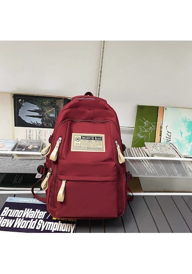 Şık Ve Sonuç Öğrenci Okul Çantası-kırmızı