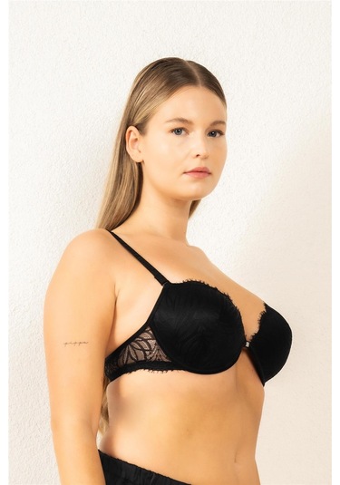 Magic Form 3769 Kadın Dantelli Destekli Sütyen-siyah Siyah