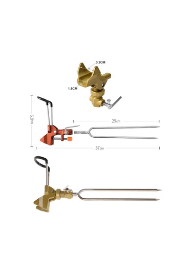 1/2 Olta Kamışı Tutucu Olta Kamışı Nehir Raf Standı Ayarlanabilir Turuncu A Stili 37 Cm 1 Set