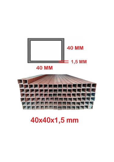 Boyalı 40 X 40 X 1,5 Mm Kutu Profil 40X40X1,5 Demir (1 Mt Fiyatı)