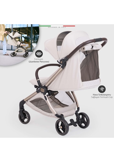 Elele Pilota Premium Kabin Tipi Bebek Arabası Bej