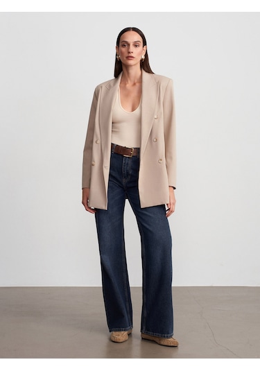 Dilvin 60799 Blazer Ceket-bej