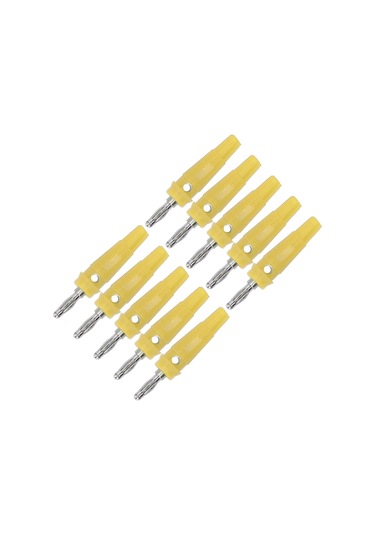 Yaozixa 10 Adet Sarı 4mm Muz Şarjı, Elektrikli Cihazlar İçin Sıkı Ve Sabit Akım Taşıyan Bağlantı Terminali Seti