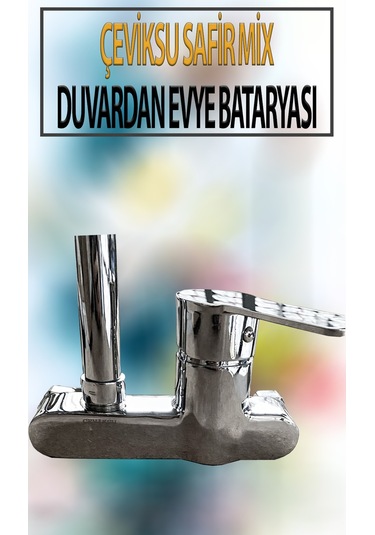 Safir Mix Model Duvardan Evye Bataryası Krom