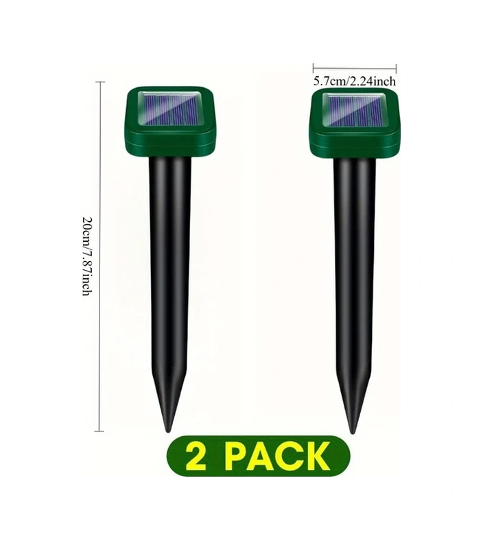 Willowhaven 2 Adet Güneş Enerjili Ses Dalgası Hayvan Kovucu Led Flaş Bahçe Çim Koruma