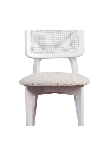 Aspendos İskandinav Natural Ahşap Masa Sandalye Takımı 90x90 Beyaz - Beyaz