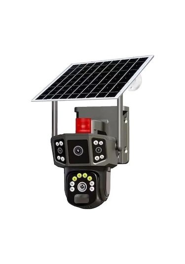 Casacop Q8 4g 6mp Solar Kamera 3mp+3mp Dual Lens Güneş Panelli Solar Güvenlik Kamerası