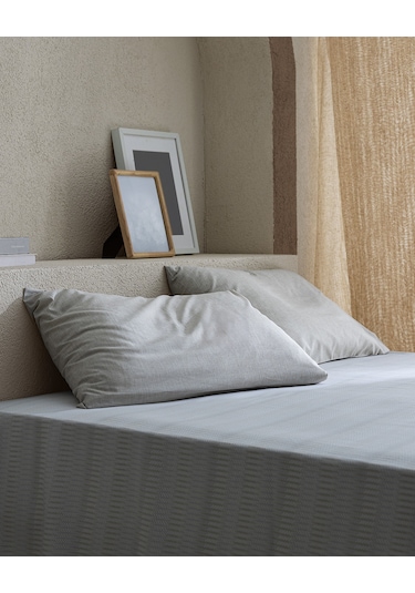 Madame Coco Delrico Tek Kişilik Pamuklu Çarşaf Takımı - Bej Ekru