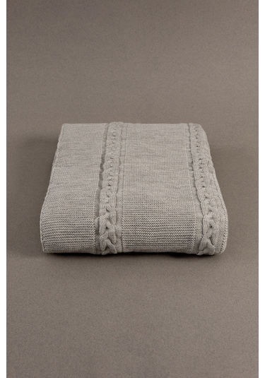 Trenza Vizon Çift Kişilik Battaniye 200x220 15035 Vizon