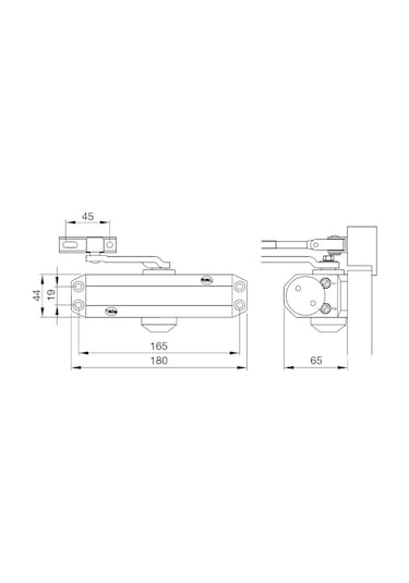 Yale 300 Kapı Hidroliği Dar Tip 2-4 Montaj Ayarlı Beyaz Hidrolik