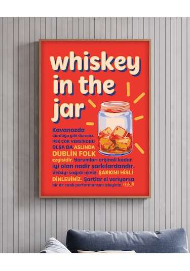 Anason İşleri Whiskey In The Jar Viskili Poster 50x70cm