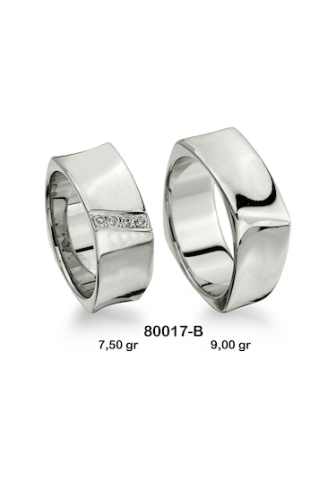Gümüş Alyans Modeli-80017-B