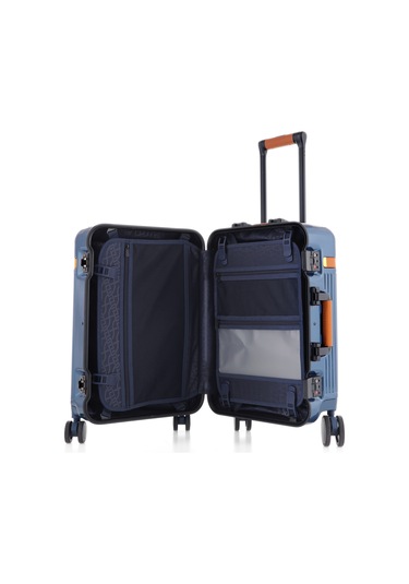 Orta Boy Tsa Kilitli Ve 360 Dönebilen Tekerlekli Seyahat Valizi - Mavi Mavi