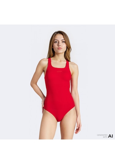 Speedo Eco End Medalist Kadın Kırmızı Mayo - 8-134716446