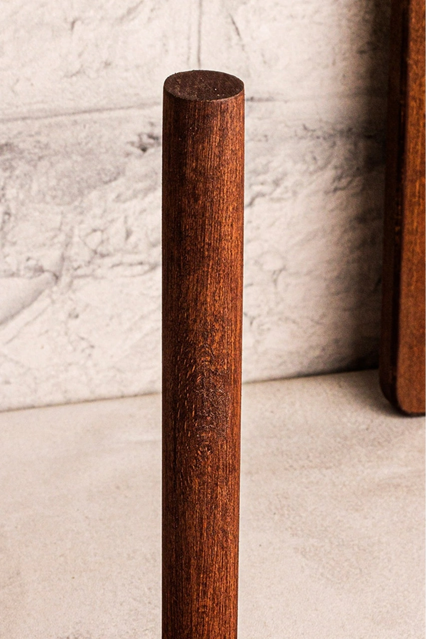 Snippy Rully - Ahşap Kağıt Havluluk Masaüstü Rulo Kağıt Havluluk Dik Peçetelik Kahverengi