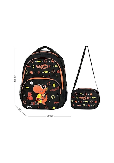 Waddell Dinazor Desenli İlkokul Sırt ve Beslenme Çantası 5030