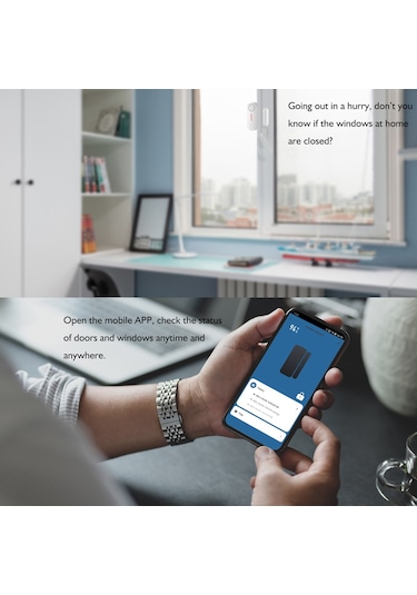 Mufunye Tuya Wifi Akıllı Kapı Pencere Sensörleri Akıllı Ev Alarm Cihazları Kablosuz Cep Telefonu App Uzaktan
