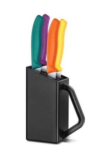 Victorinox 6.7126.4c1 Swiss Classic 5li Biftek Bıçağı Blok Set, Renkli Renkli